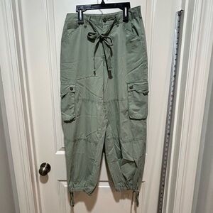 Pilcro sage green cargo utility pants